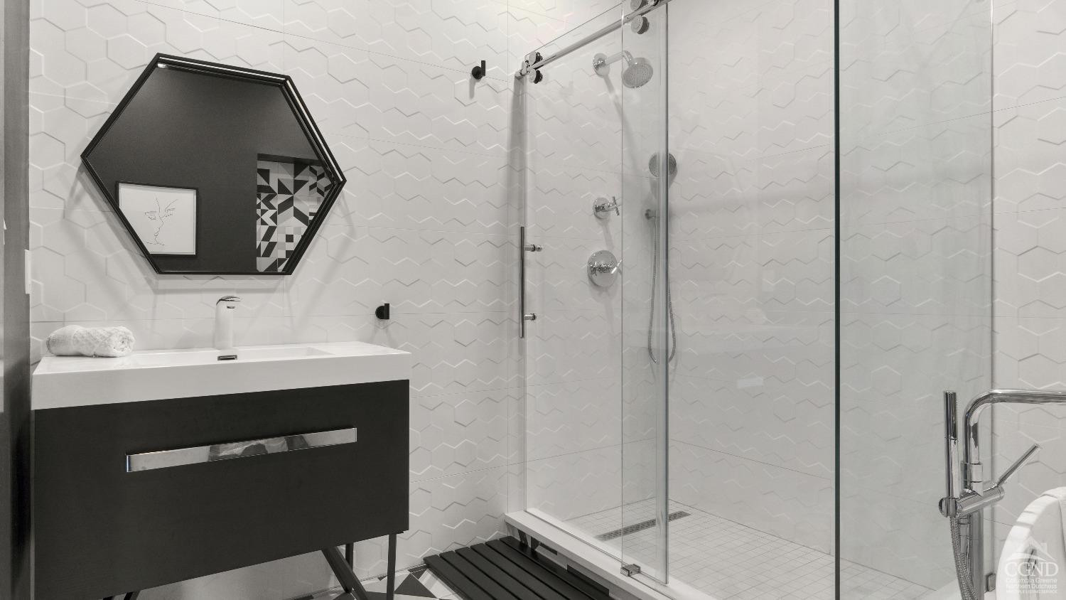 7717 Main Street Hunter, NY 12442 - Photo 26 of 55 a bathroom with a sink mirror and shower