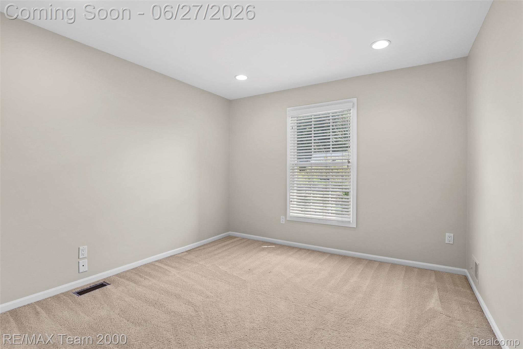 1248 Lasalle Road Canton, MI 48187 - Photo 46 of 67 Carpeted room with recessed lighting and a window featuring horizontal blinds