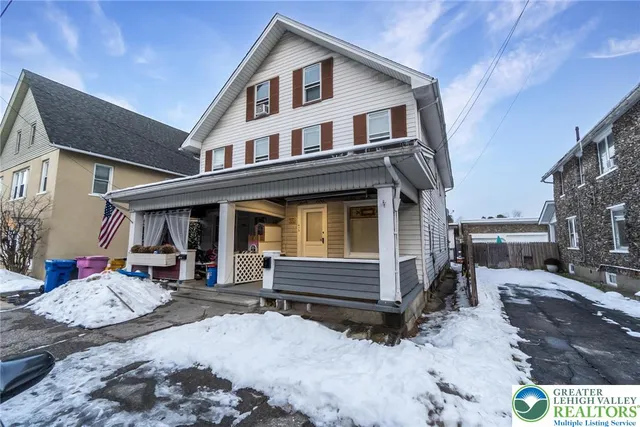 a front view of a house