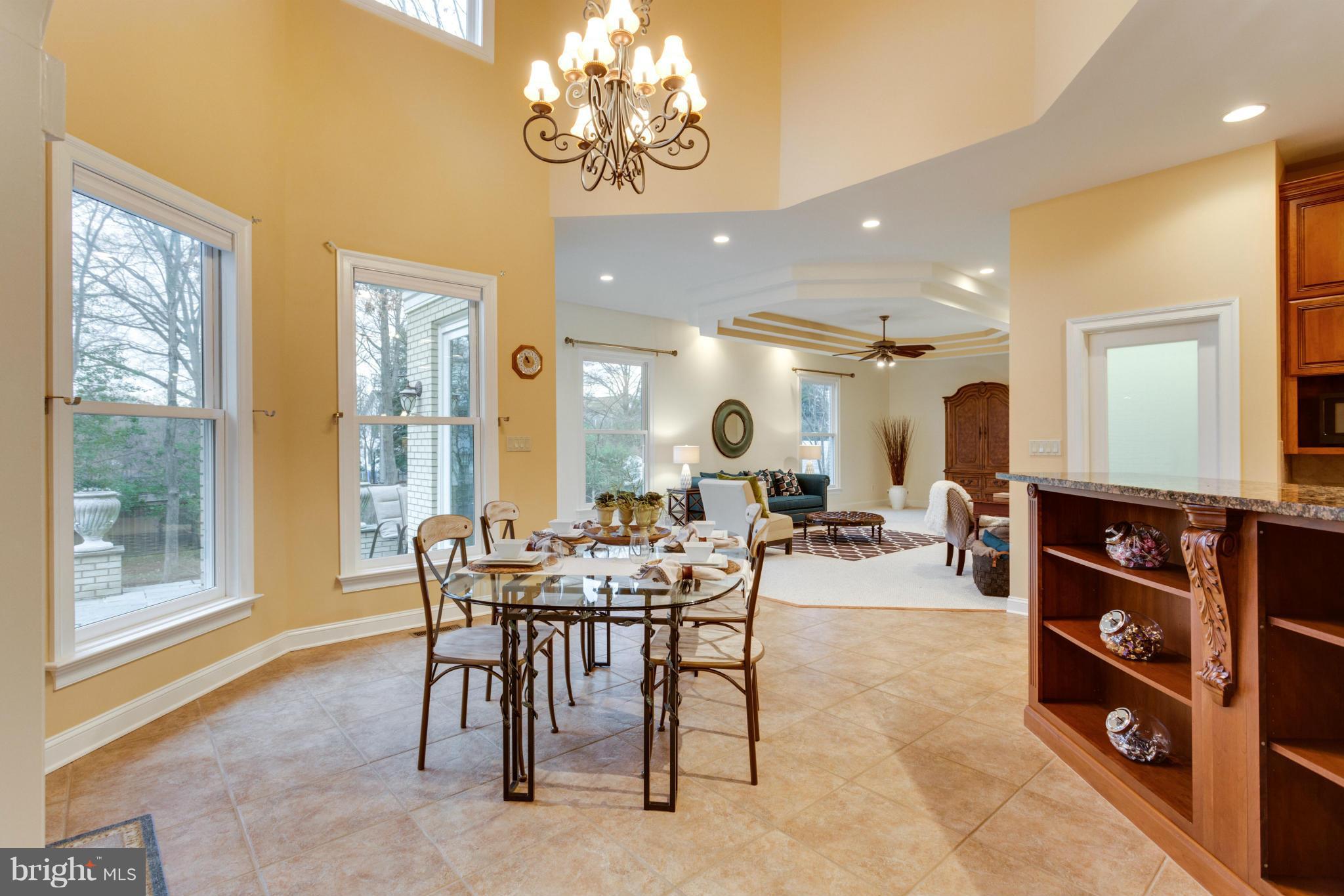 8720 Standish Road Alexandria, VA 22308 - Photo 13 of 30 Breakfast room with magnificent soaring ceiling
