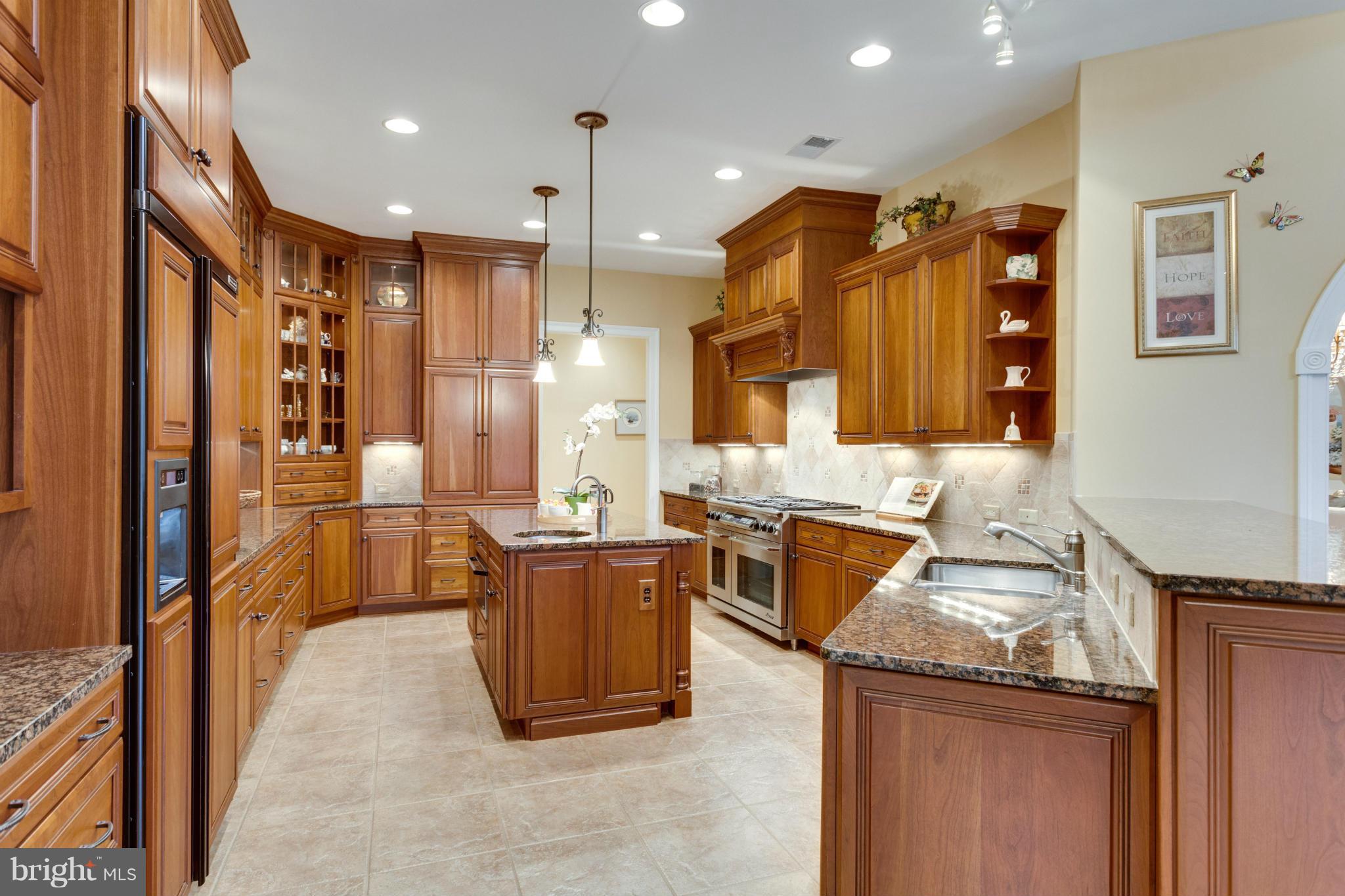 8720 Standish Road Alexandria, VA 22308 - Photo 15 of 30 Elegant custom chef's kitchen with breakfast bar