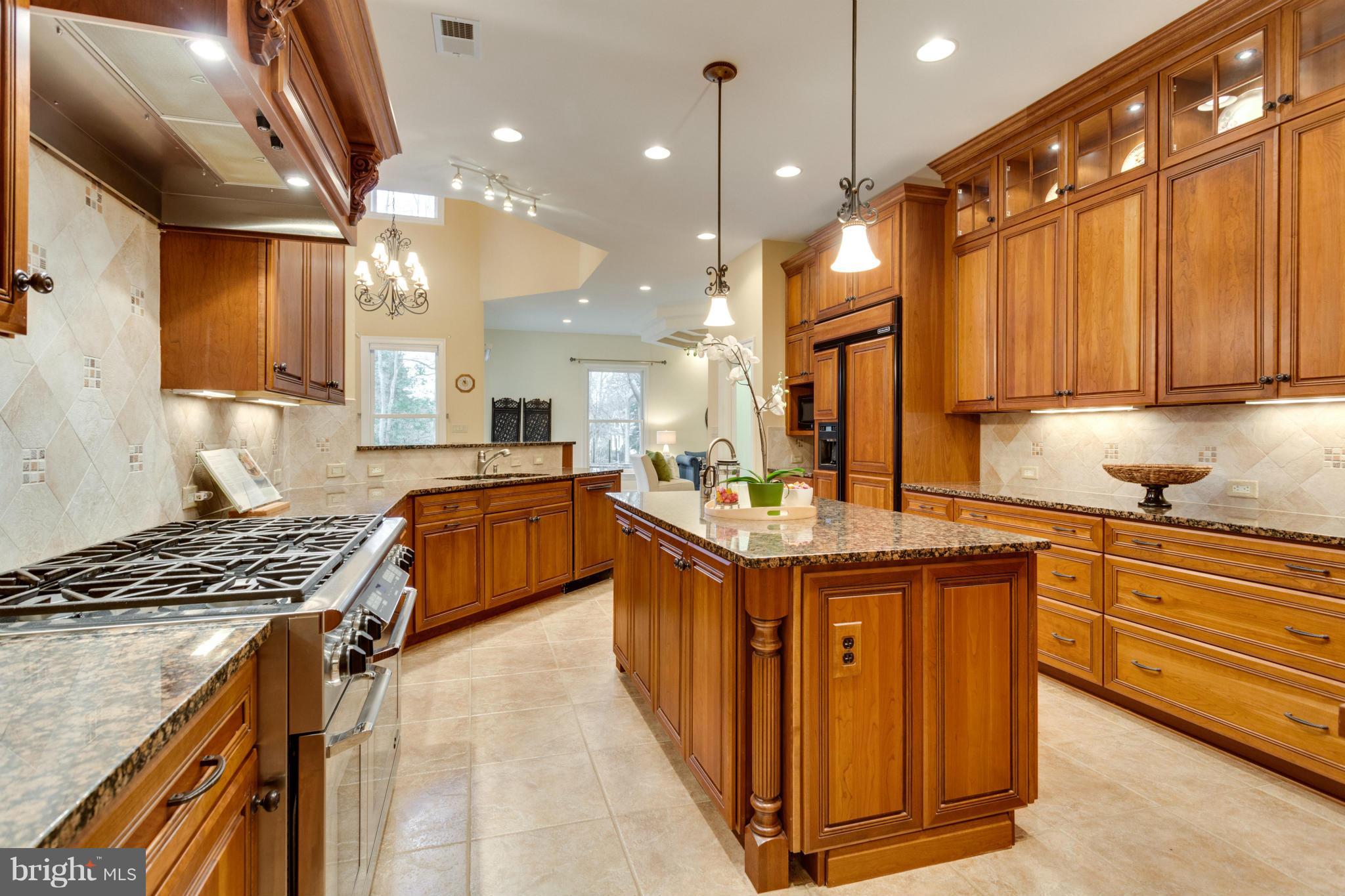 8720 Standish Road Alexandria, VA 22308 - Photo 3 of 30 Large kitchen with island and chef's appliances