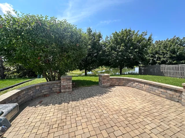 a view of a park with swings