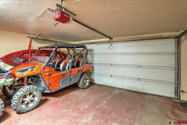 a utility room with blue lights