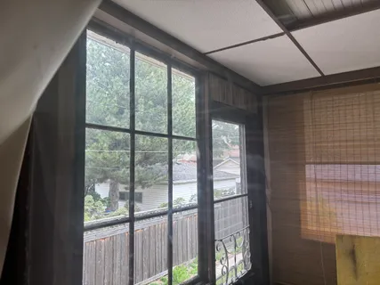 a view of a porch