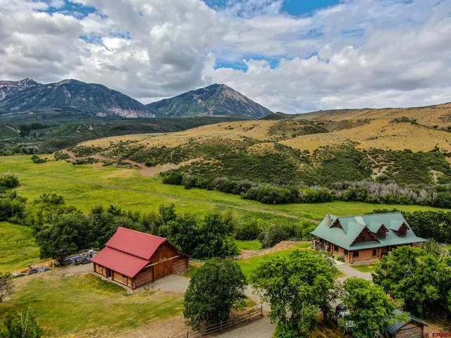a view of an outdoor space and mountain view