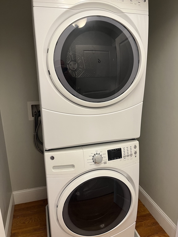 45 Spring Street, Unit 6 Boston, MA 02132 - Photo 11 of 17 a utility room with dryer and washer