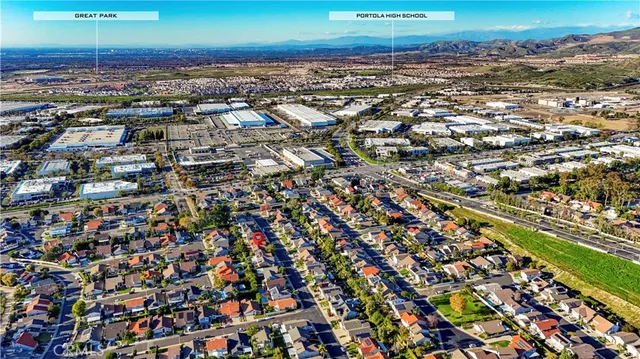 an aerial view of a houses