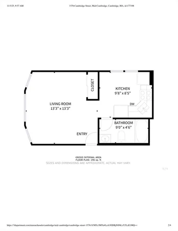 $2,900 | 1576 Cambridge Street, Unit 3F, Cambridge, MA 02138