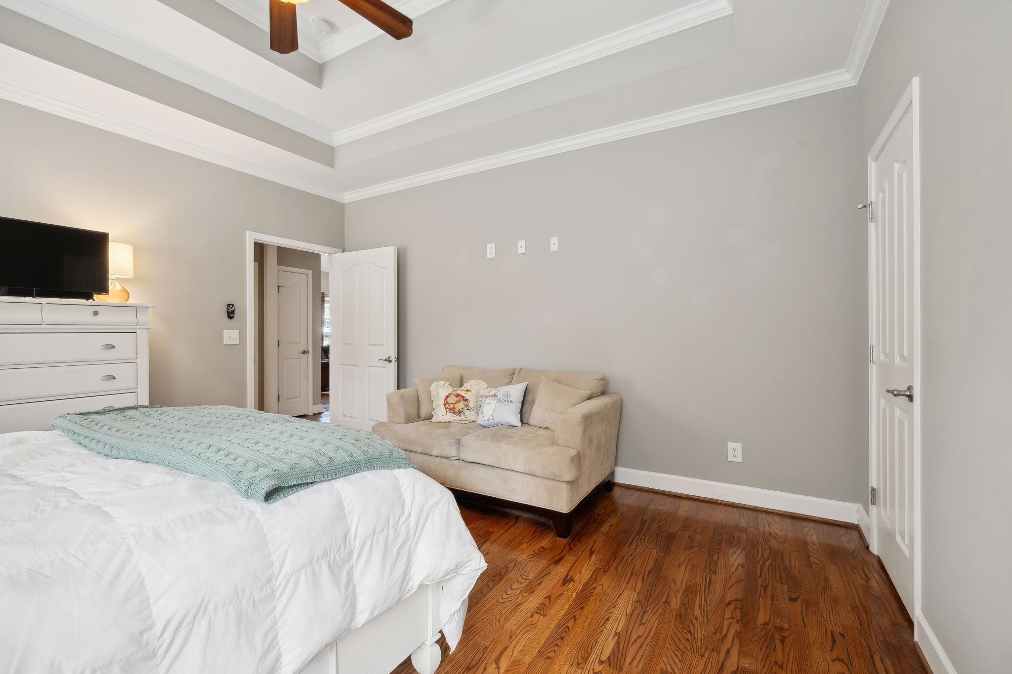 7126 Fernvale Springs Way Fairview, TN 37062 - Photo 21 of 35 a bedroom with a bed and a flat screen tv