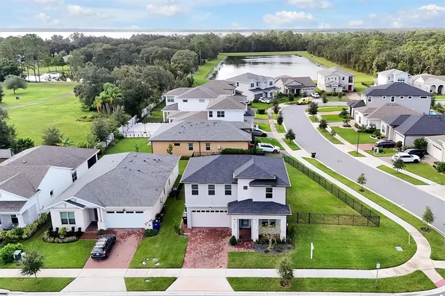 a view of a city with an ocean view