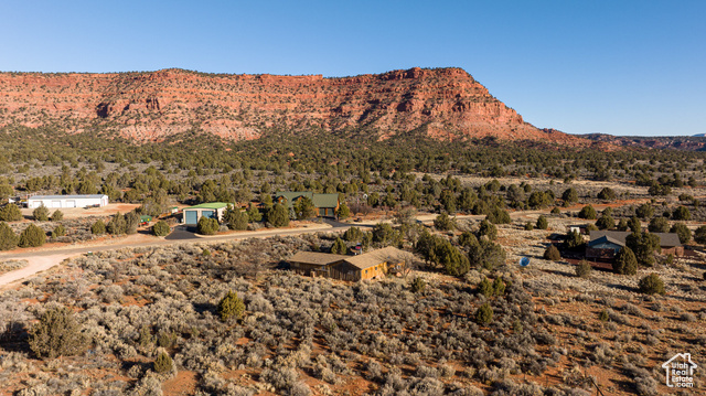 View of Red Rock Mountain backdrop and home