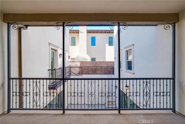 front view of a building with a large window