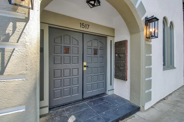 a view of an entryway door