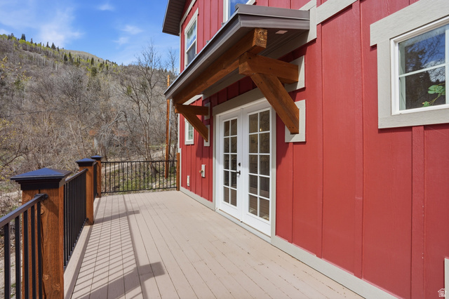 2450 Snake Creek Road Midway, UT 84049 - Photo 25 of 34 Wooden terrace featuring french doors