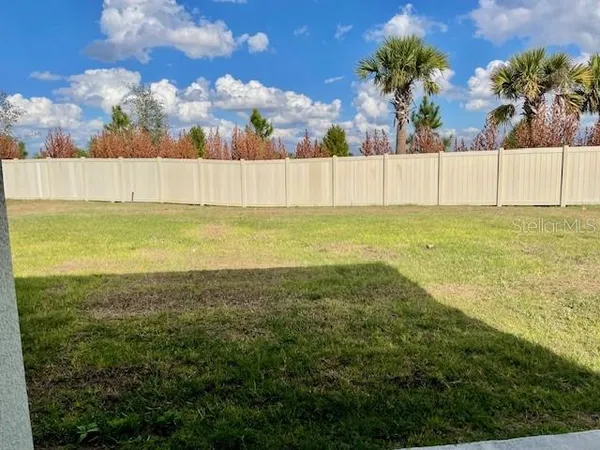 a view of an outdoor space and mountain view