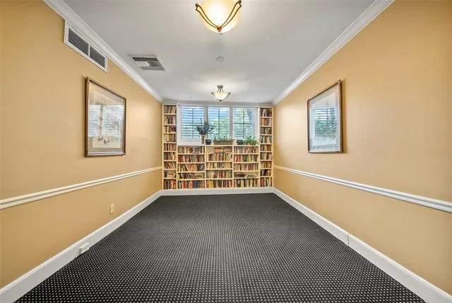 a view of a park with swings and slides