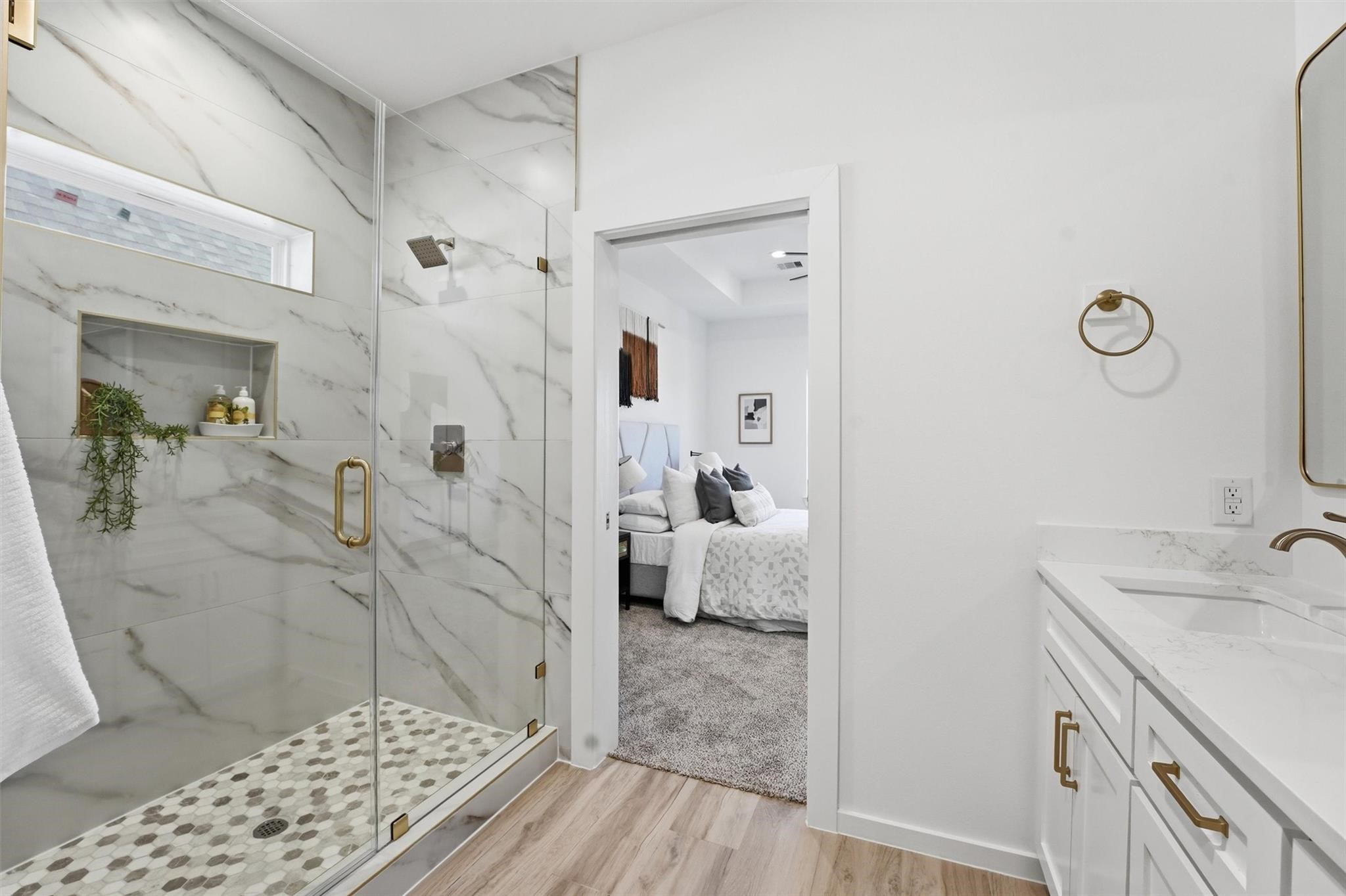 528 North 4th Street La Porte, TX 77571 - Photo 15 of 25 a bathroom with a sink and shower