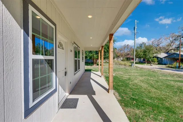 a view of a house with a porch