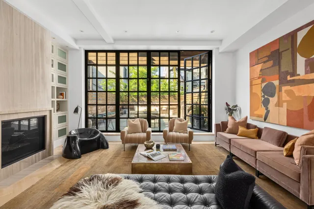 a picture of a park with a large window