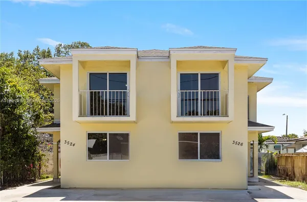 a front view of a house