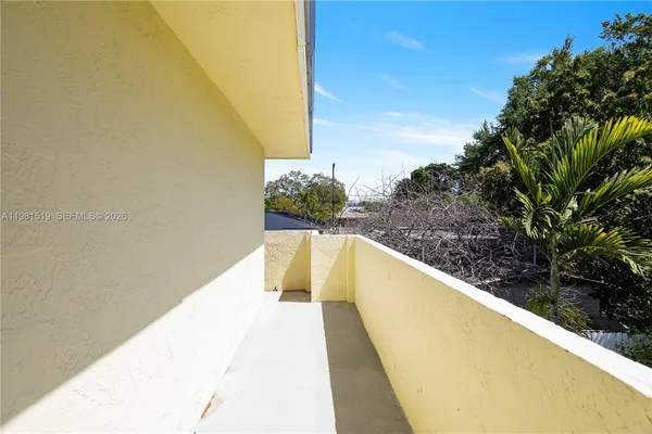 a view of balcony and mountain