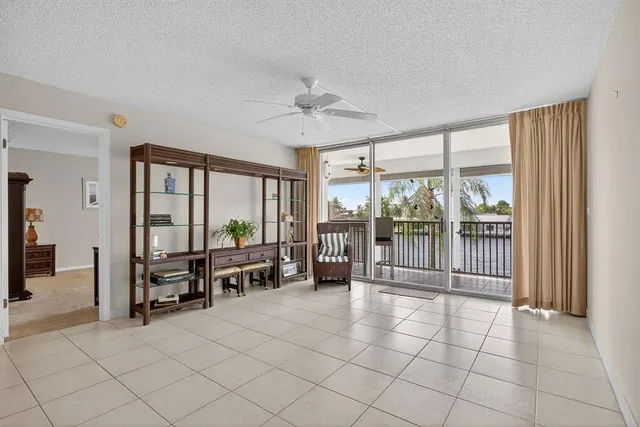 a view of a balcony with lake view