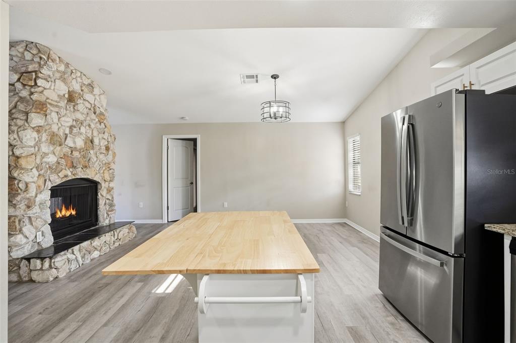 7026 Whitethorn Court Port Richey, FL 34668 - Photo 22 of 45 a living room with a fireplace furniture and a fireplace
