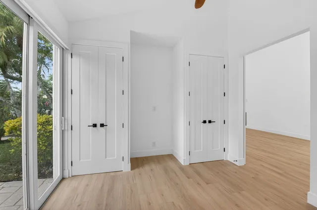 an empty room with a window