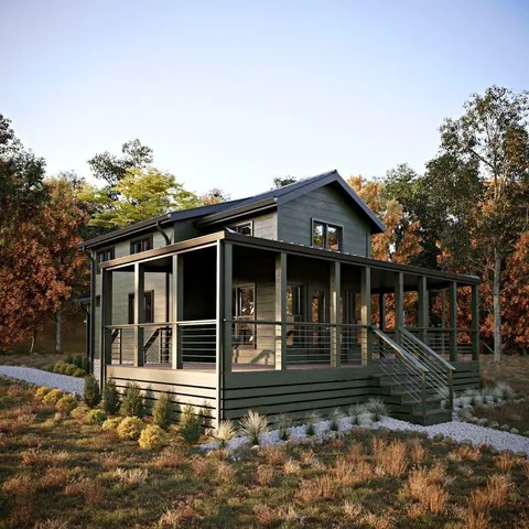 front view of a house with a porch