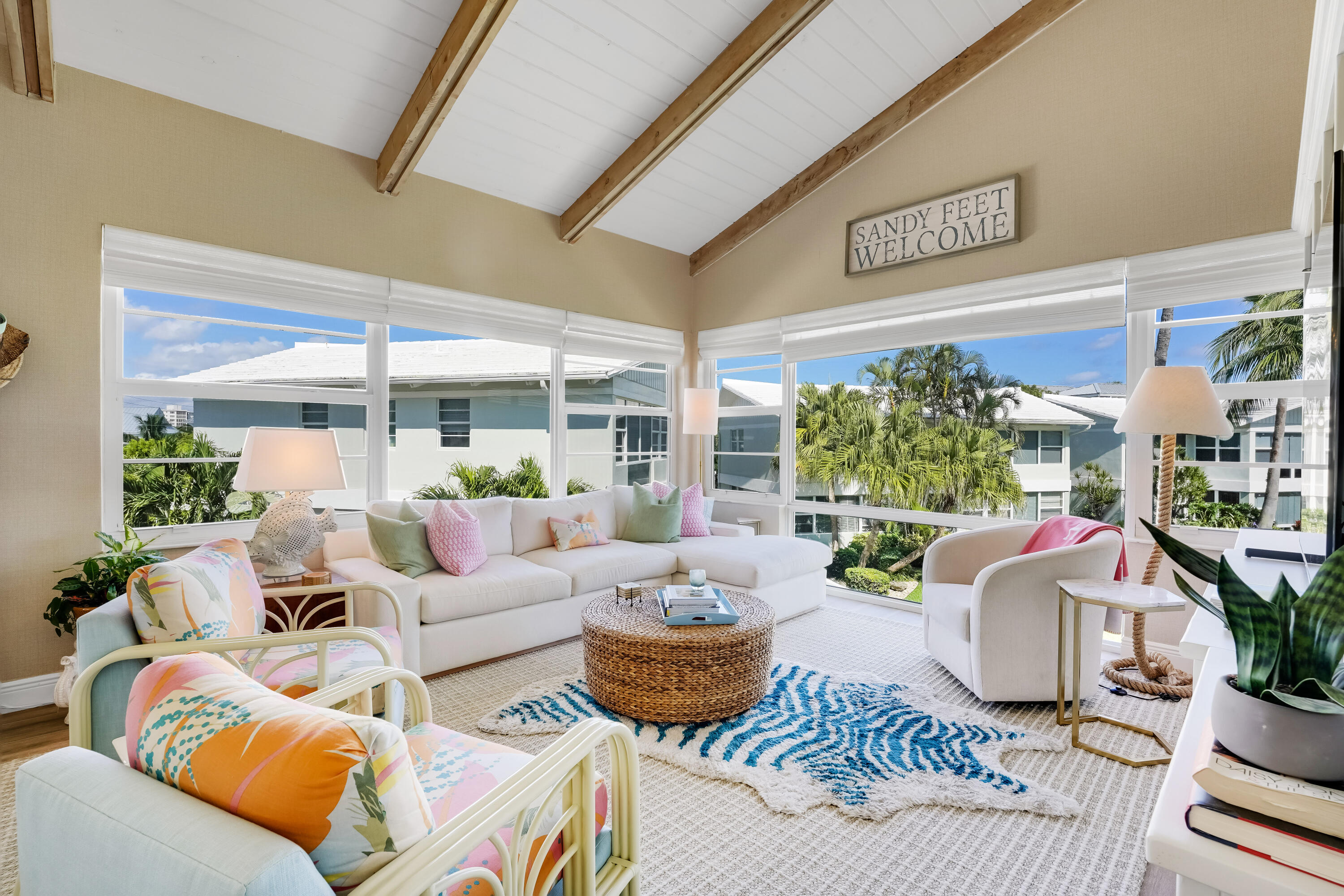 320 South Ocean Boulevard, Unit UK Delray Beach, FL 33483 - Photo 4 of 27 a living room with furniture and a large window