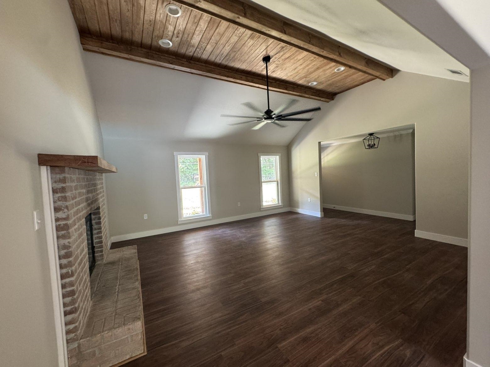 3540 Portersville Road Atoka, TN 38004 - Photo 9 of 37 Vaulted ceiling with wood-finish paneling and exposed beams