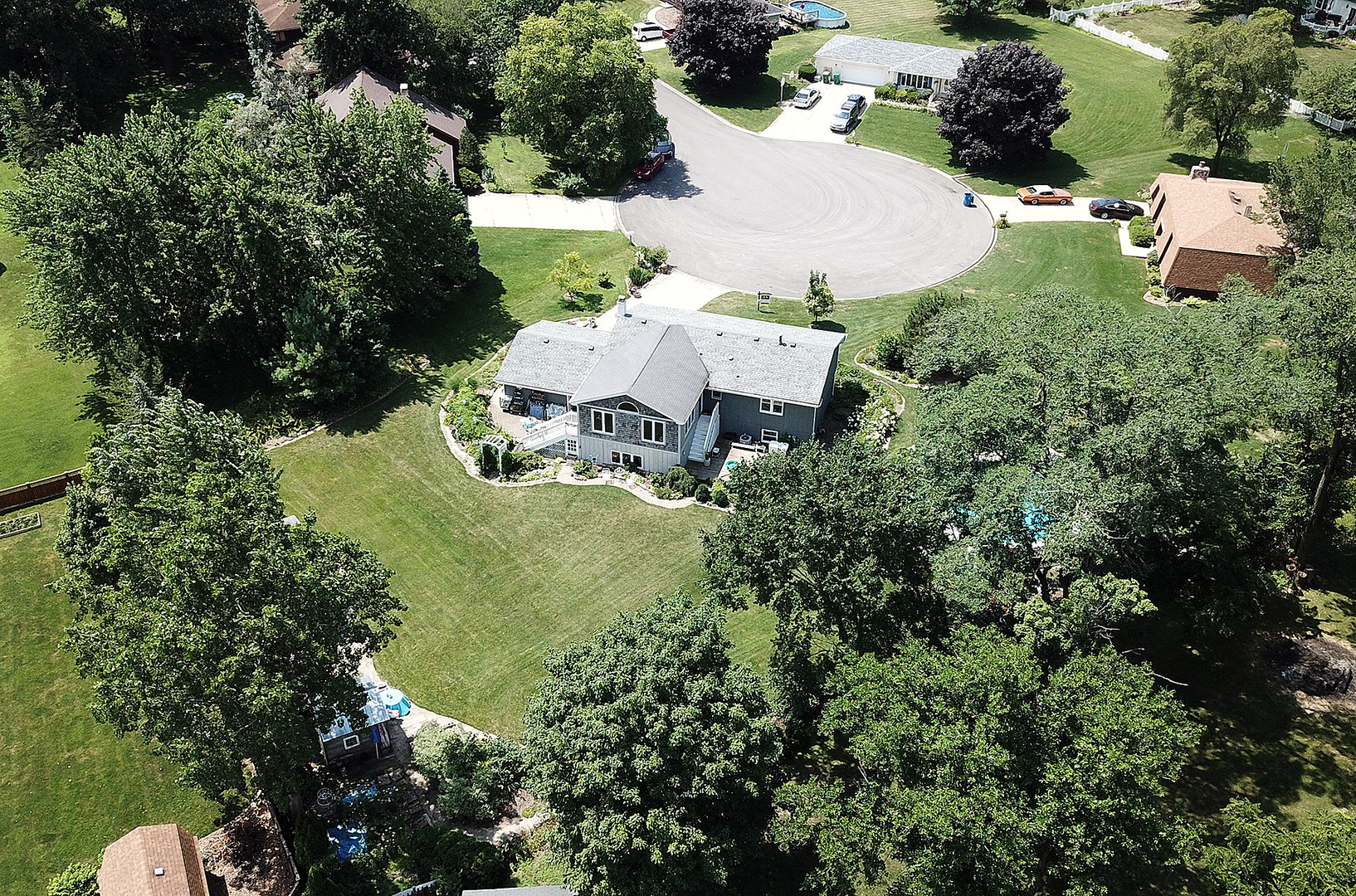 25125 South Rondorey Road Elwood, IL 60421 - Photo 40 of 45 an aerial view of residential house with outdoor space and trees all around