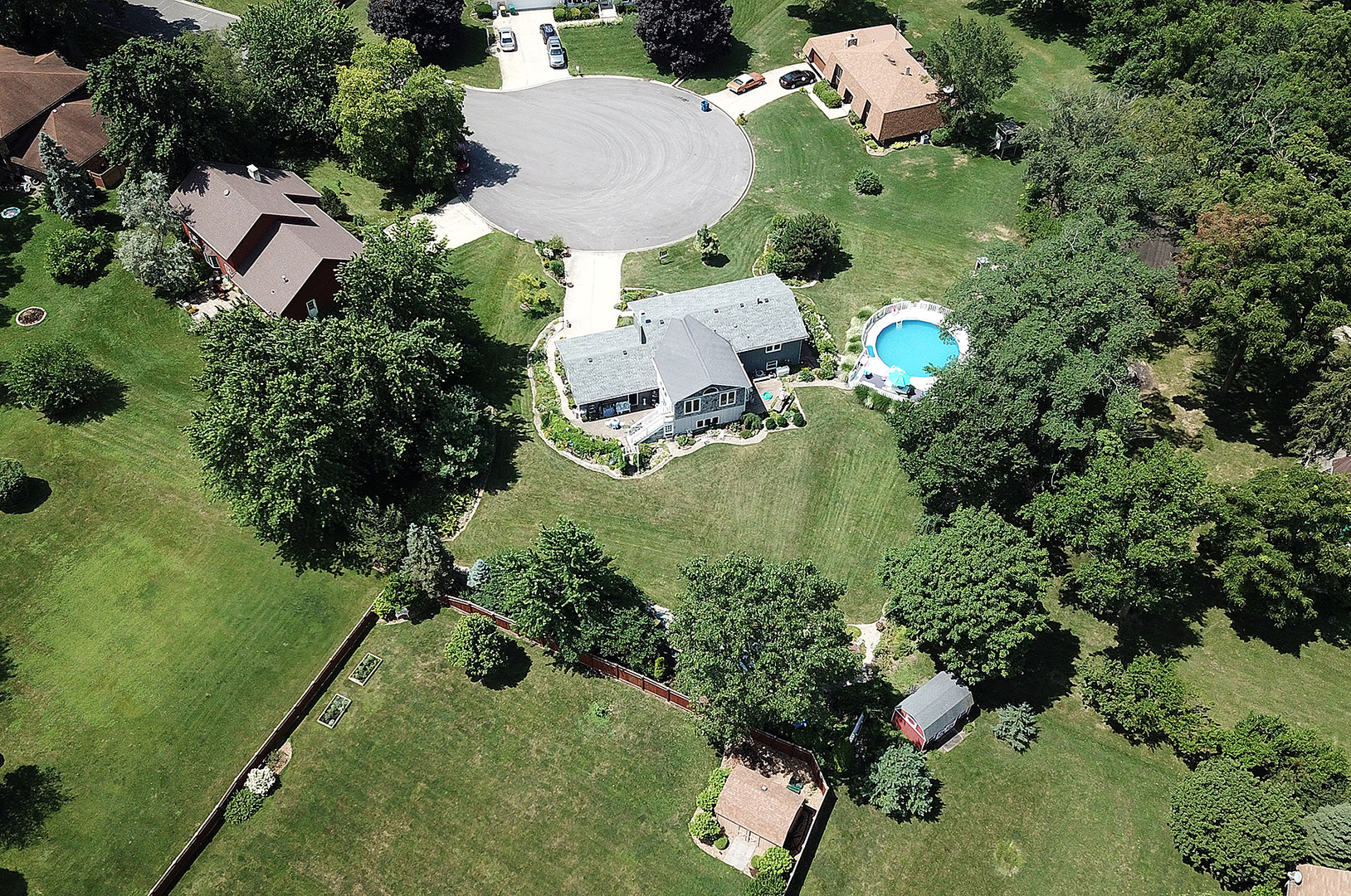 25125 South Rondorey Road Elwood, IL 60421 - Photo 42 of 45 an aerial view of a house with a yard and lake view