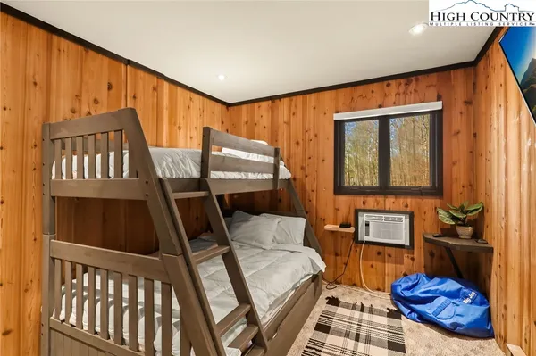 a view of balcony with wooden floor