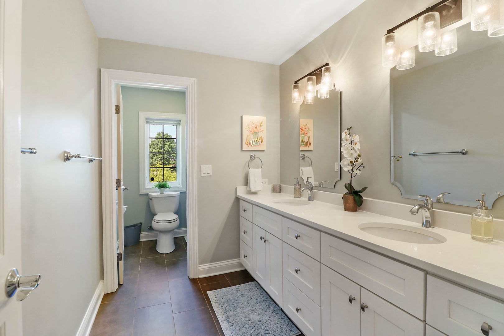 31 Overbrook Road South Barrington, IL 60010 - Photo 40 of 65 a spacious bathroom with a double vanity sink toilet and shower
