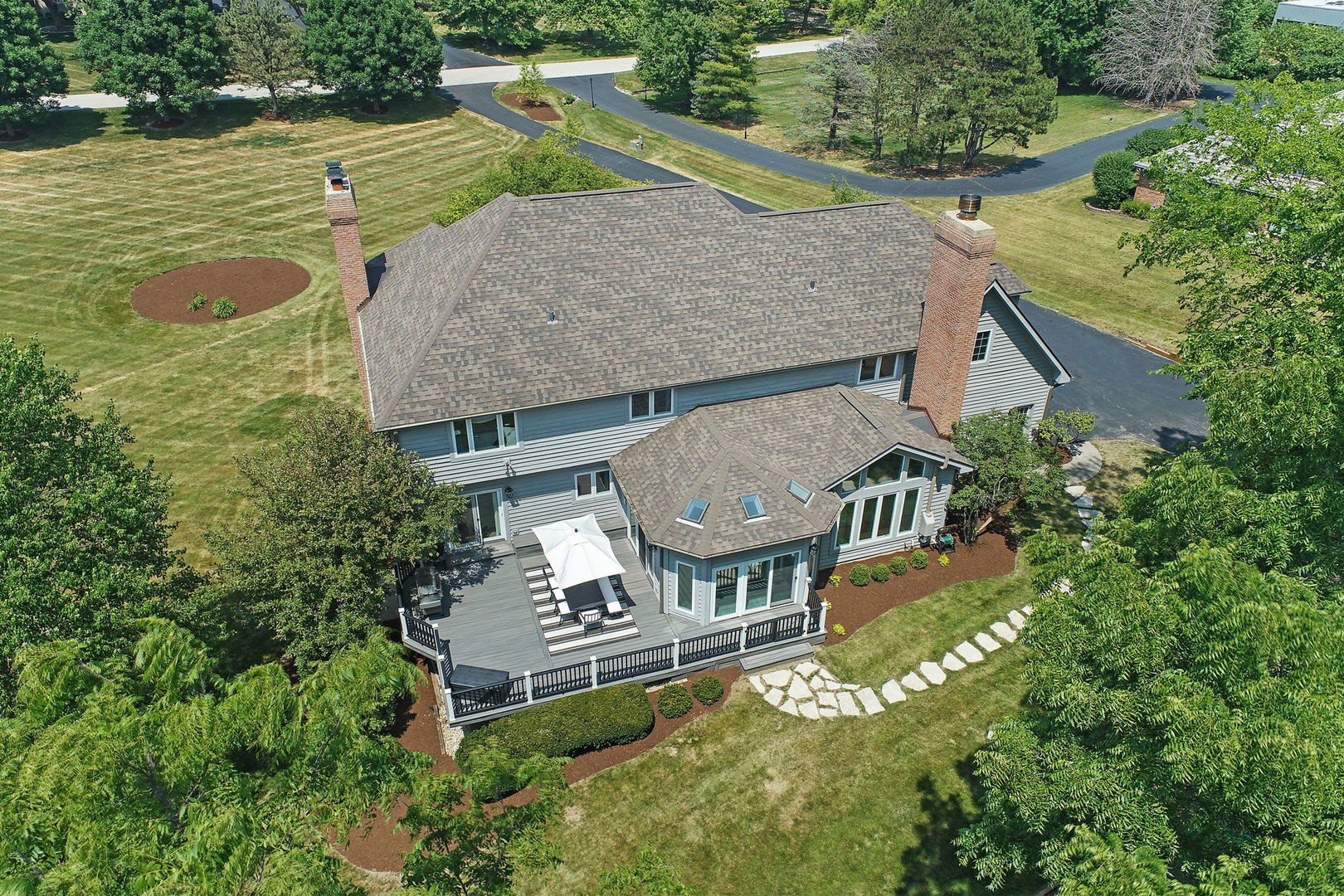 31 Overbrook Road South Barrington, IL 60010 - Photo 54 of 65 an aerial view of a house with outdoor space pool seating area and yard