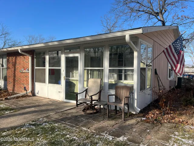 a view of a house with patio