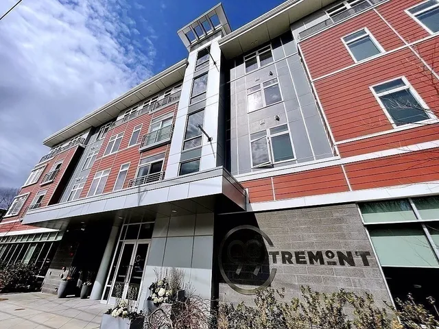 a front view of a building