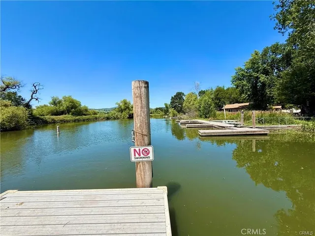 a view of a lake with boats