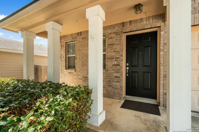 a view of front door of house