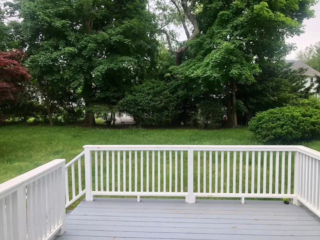 a view of deck with a chair