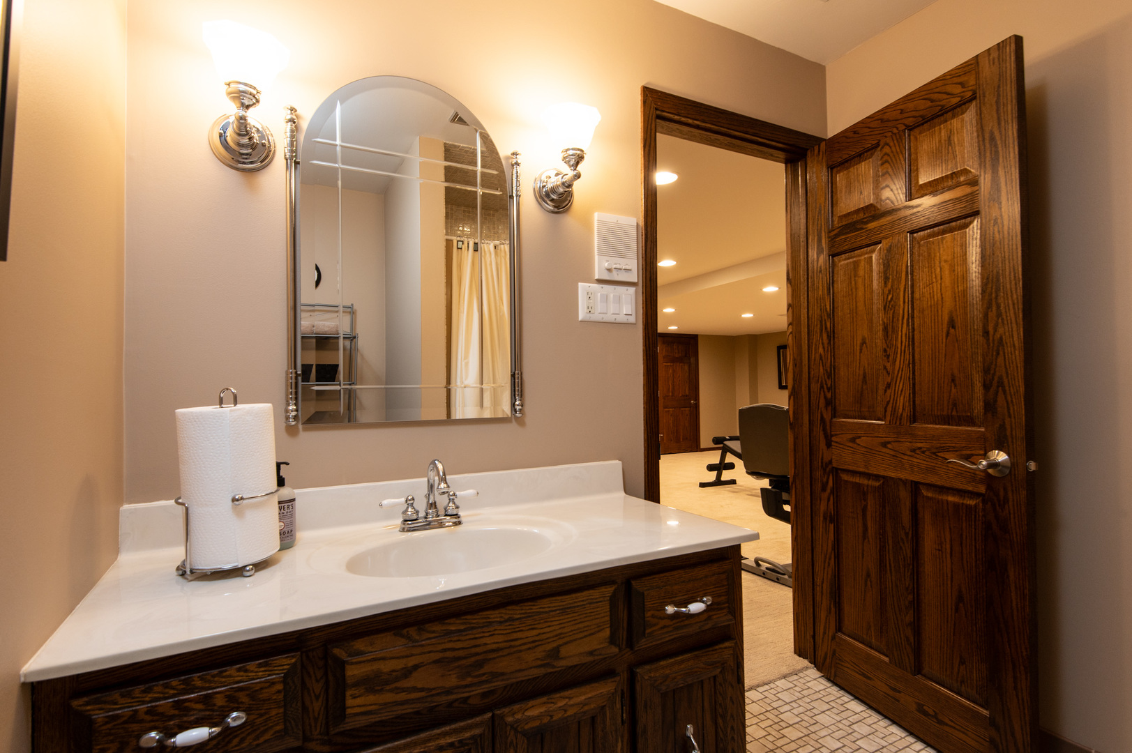 13530 South Monaghan Road Homer Glen, IL 60491 - Photo 35 of 45 a bathroom with a sink vanity and a mirror