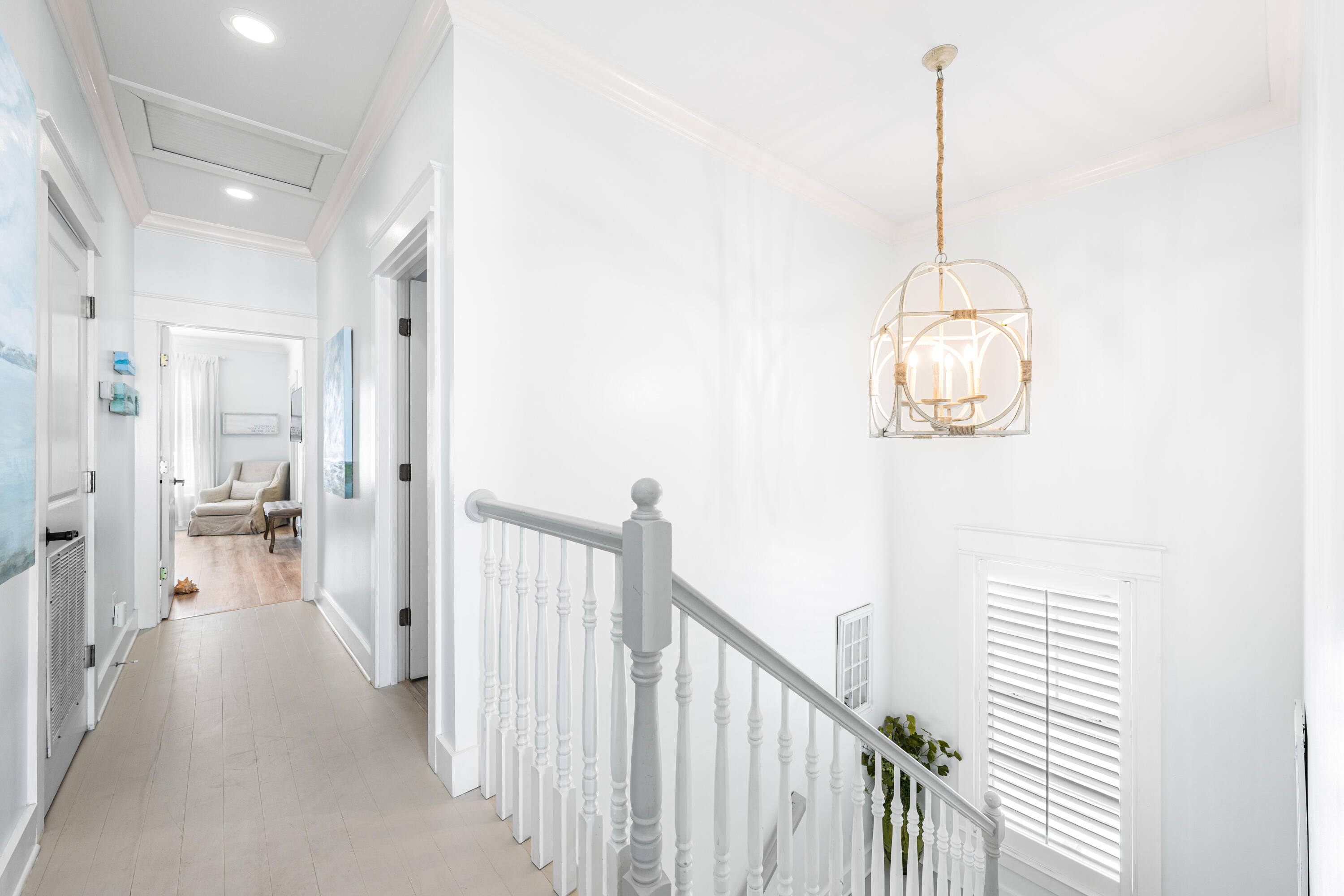 59 Endless Summer Way West Inlet Beach, FL 32461 - Photo 19 of 40 a view of a hallway with a chandelier