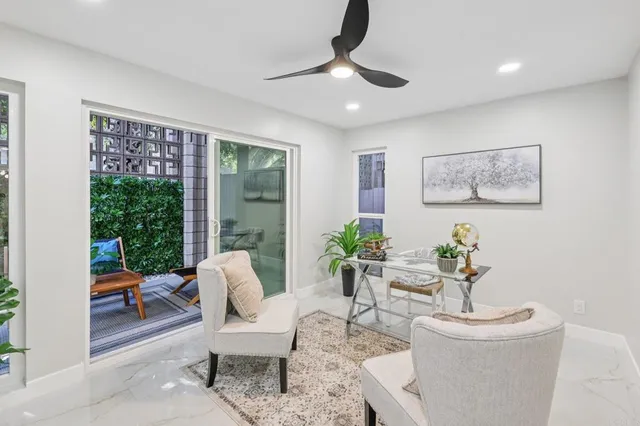 a view of a car parked in front of a building