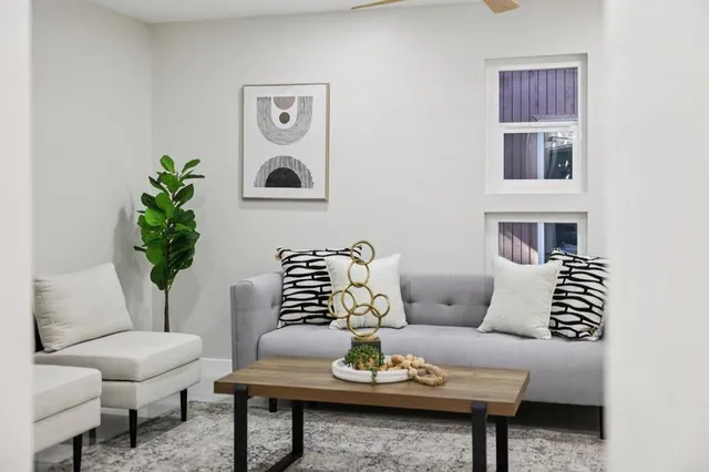 an aerial view of multiple house