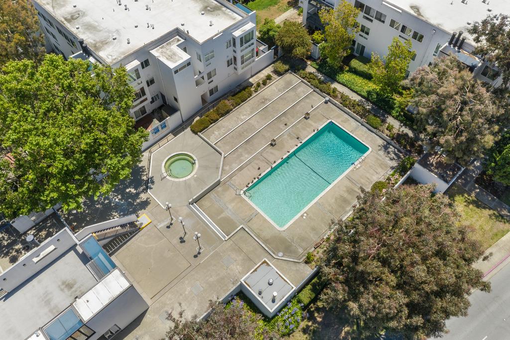 1091 Shell Boulevard, Unit 1 Foster City, CA 94404 - Photo 14 of 20 an aerial view of a house with a trees and entryway