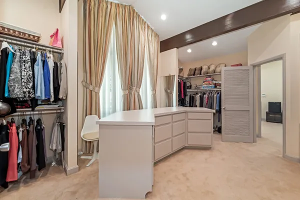 a view of a walk in closet
