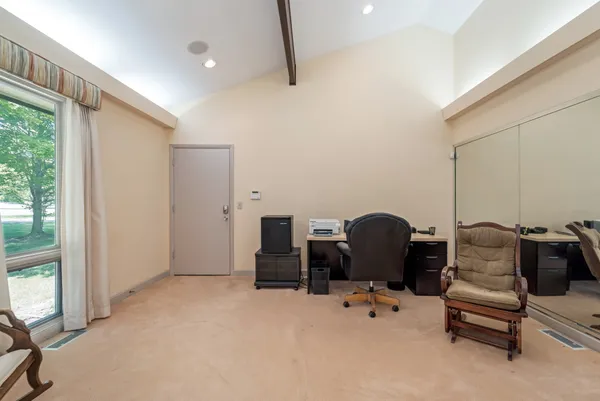 a room with furniture