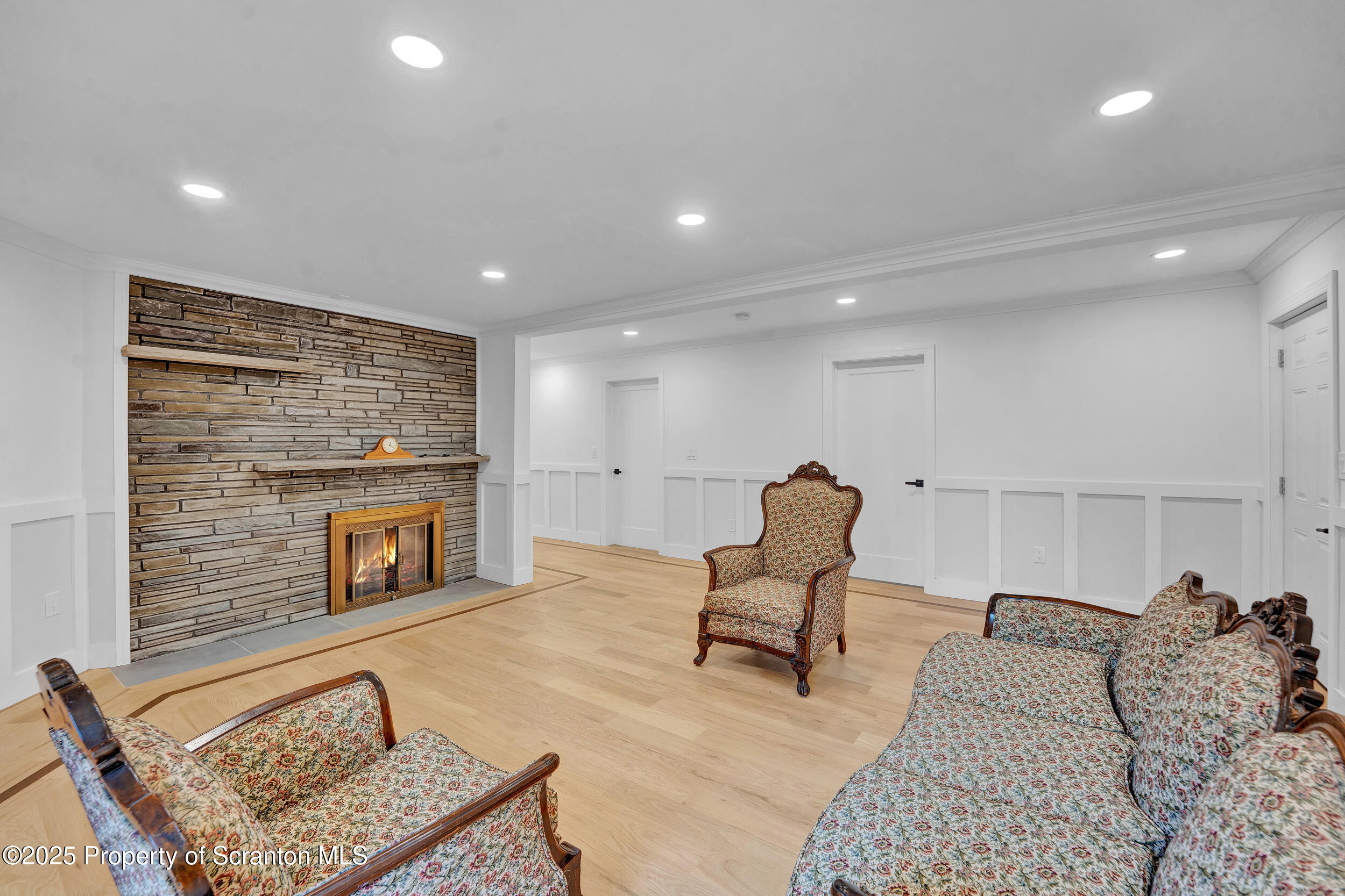 33 Fordham Road Wilkes Barre, PA 18702 - Photo 43 of 93 a living room with furniture and a fireplace